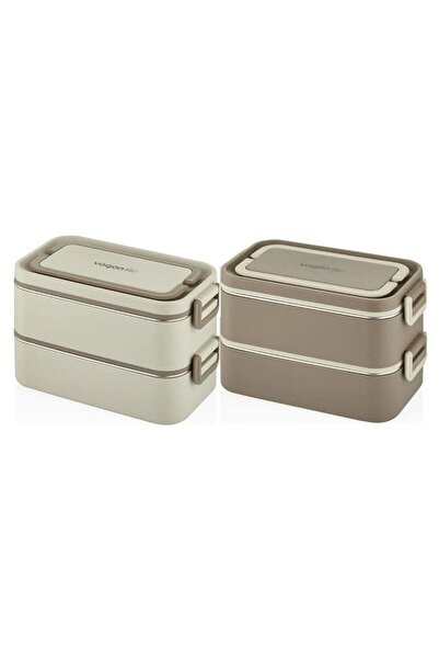 Vagon Vagonlife Luncbox 2000 ml Stainless Steel Lunch Box (Mixed Color 1 Piece)