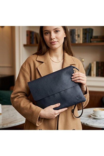 valentina victoria Valvic Genuine Leather Long Handle File Bag.