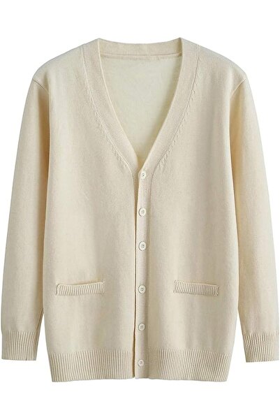 GENERAL Women's Button Down V Neck Long Sleeve Soft Knit Cardigan Sweater