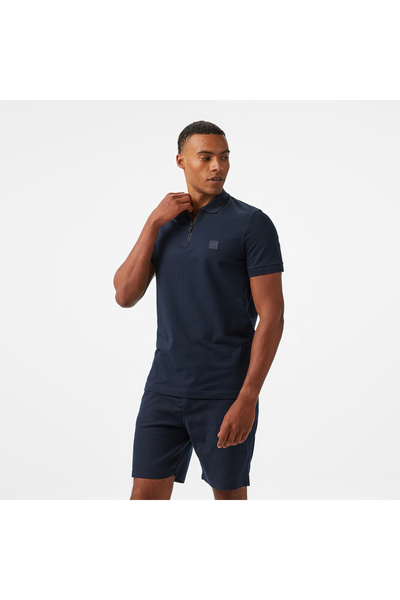 BOSS Pamuklu Slim Fit Yarım Fermuarlı Polo Yaka T Shirt Erkek POLO YAKA T SHİ...