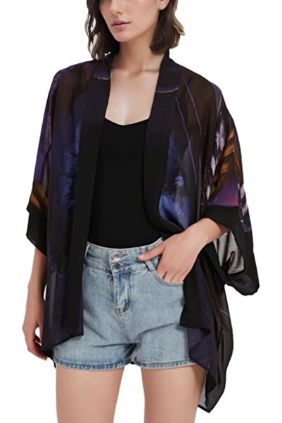 Maxfort Women's Loose Print Sheer Chiffon Kimono Beach Swim Cover up Cardigan...