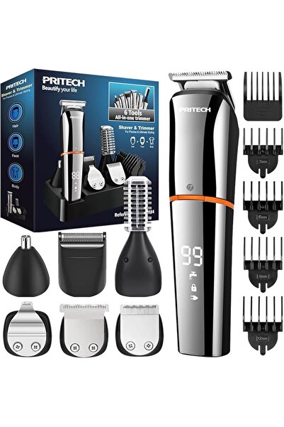 Pritech Hair Clippers, Beard Trimmer for Men, Cordless Hair Trimmer Hair Cutt...