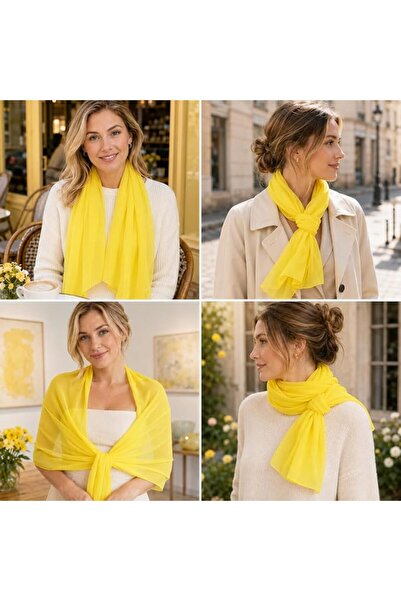YOUR SMİLE for Women Lightweight Breathable Solid Color Soft Chiffon Long Fas...