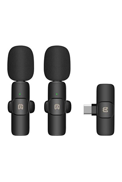 PULUZ Set de microfoane lavalieră wireless PU3151B, USB-C, Omnidirecțional, 2...