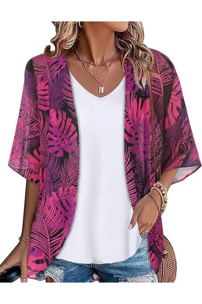 GENERAL Womens Kimono Beach Cover Up Chiffon Cardigan Floral Tops Loose Capes