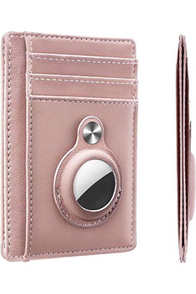 GENERAL Slim Minimalist Front Pocket Wallet with Built-in Case Holder for AirTag