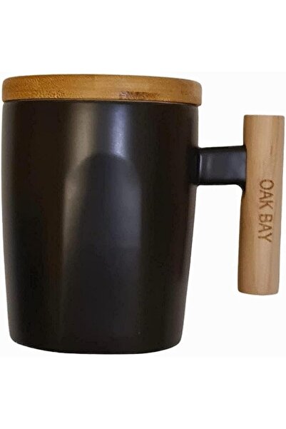 Generic Coffee mug made of Ceramic with handle covered with wood, comes with ...