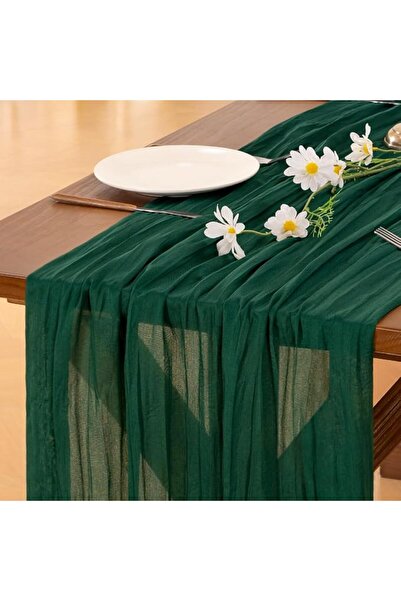 GENERAL Socomi Cheesecloth Table Runner 10ft Gauze Boho Rustic Dusty Pink Che...
