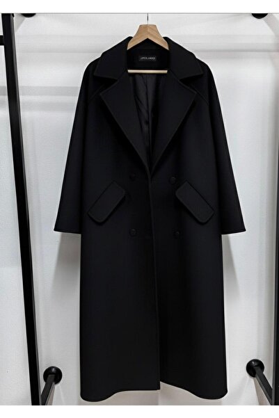 zeynep uyanık Lined Belted and Buttoned Premium Hijab Coat