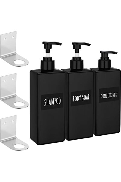 Segbeauty Soap Dispenser Wall Mounted, 3pcs 16.9oz Drill Free Shampoo Bottles...