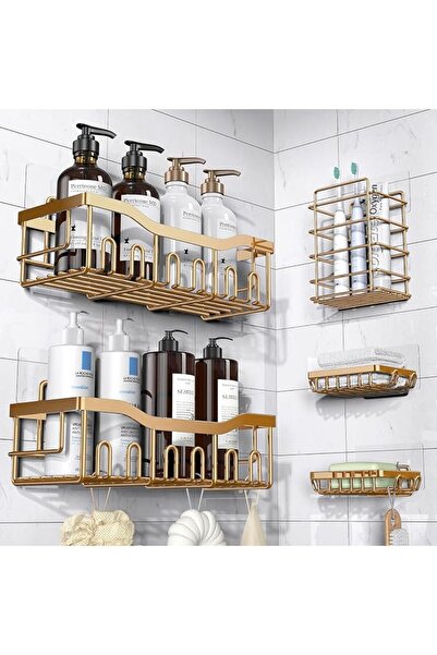 EUDELE Shower Caddy 5 Pack,Adhesive Shower Organizer for Bathroom Storage&Hom...