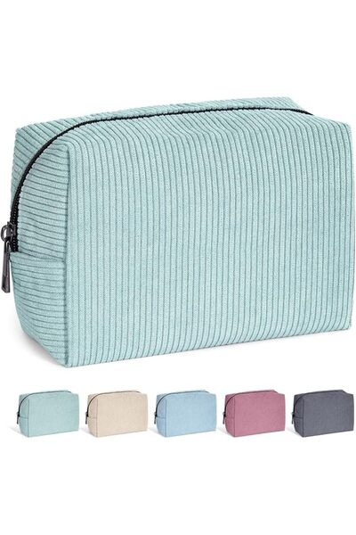 MAANGE Cosmetic Bags for Women Small Makeup Bag for Purse Corduroy Makeup Pou...
