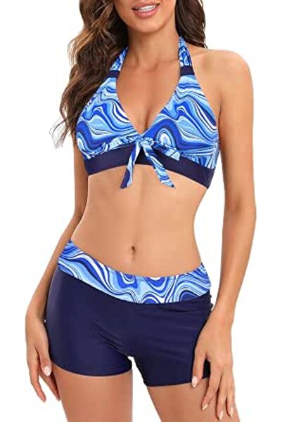 Century Star Women's Tie Side Bottom Padded Top Triangle Bikini String Bathin...