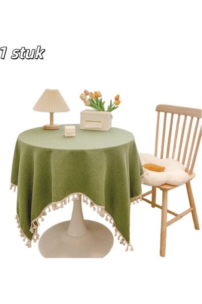 Generic Brand Item - Tablecloth - Linen blend tablecloth - 120 x 120 cm - Fri...