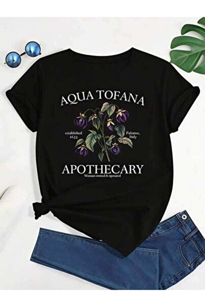 23ERVA Summer Outfit Women, Aqua Tofana Apothecary Funny Vintage T-Shirt, Loo...