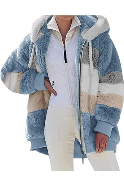 GENERAL Livonmone Fleece Jacket Hoodie Women's Hooded Sweater Teddy Fleece Wa...