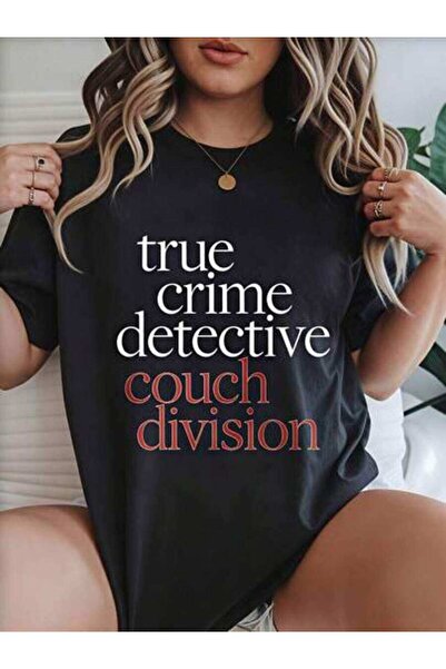 23ERVA Summer Outfit Women, Detective Couch Division Funny Vintage T-Shirt, L...