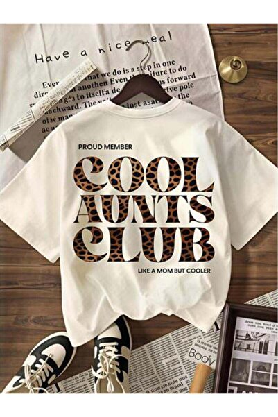 23ERVA Casual Style, Women's T-Shirt, Cool Aunts Club Leopard Print, Everyday...