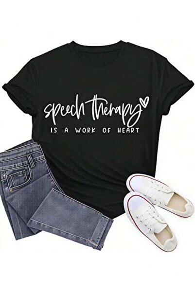 23ERVA Summer Outfit Women, Therapy Is A Work Of Heart Funny Vintage T-Shirt,...