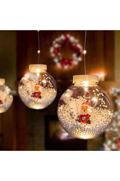Alista Home Perdea luminoasă LED, globuri Moș Crăciun, 2.7x0.75m, 110 LED-uri...