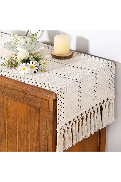 GENERAL Socomi Boho Table Runner Fall Thanksgiving Farmhouse Rustic Dining Ki...