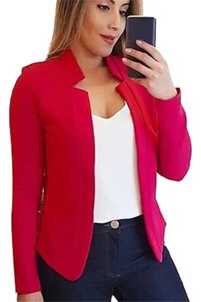 GENERAL Womens Long Sleeve Slim Fit Blazer Slim Fit Open Front Casual Jackets...