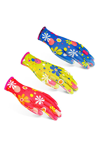 Alista Home Gardening gloves, size XS, with pattern, set of 12 pairs