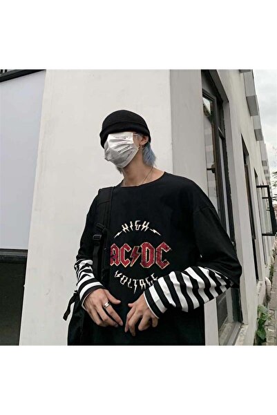 DEEFWEAR Printed Fake Sleeves Black T-Shirt