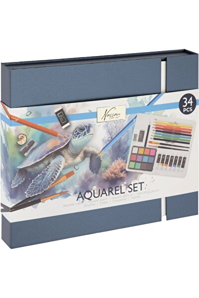 MC Micostore Set Art Aquarel 34 piese in cutie cadou Grafix