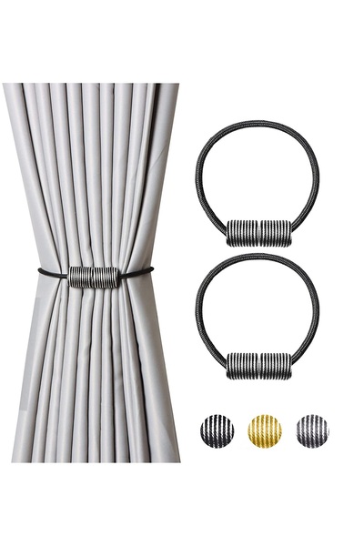 IM FineLife Magnetic Curtain Tiebacks 1 Pair Curtain Straps Strong Magnetic C...