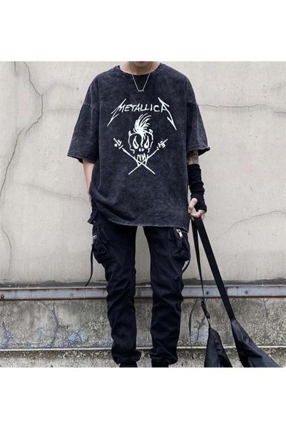 DEEFWEAR MİNGALONDON Metallica Skull periva unisex vintage majica
