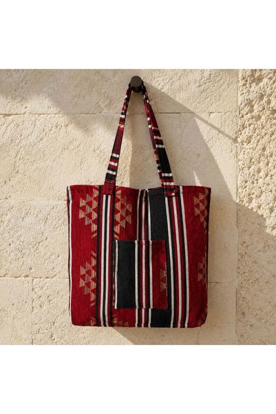 Bk Gift Handmade Authentic Turkish Kilim Shoulder Bag -16, Daily, Book, Tablet, Beach and Travel Bag