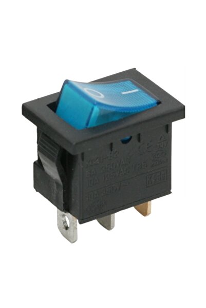 Alista Home Comutator basculant LED, Albastru, 250V, 6A, Comutator ON-OFF pen...