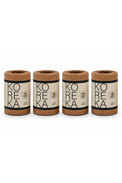 Milano Koreka Rafya Kağıt İpi 71 No Kraft 4 bucăți 400 gr 880 Mt Geantă Coș M...