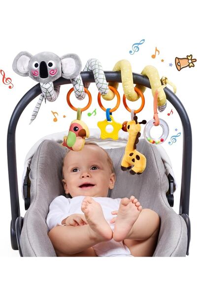TUMAMA KIDS TUMAMA Baby Spiral Activity Toys, Infant Stroller Toys with Rattl...
