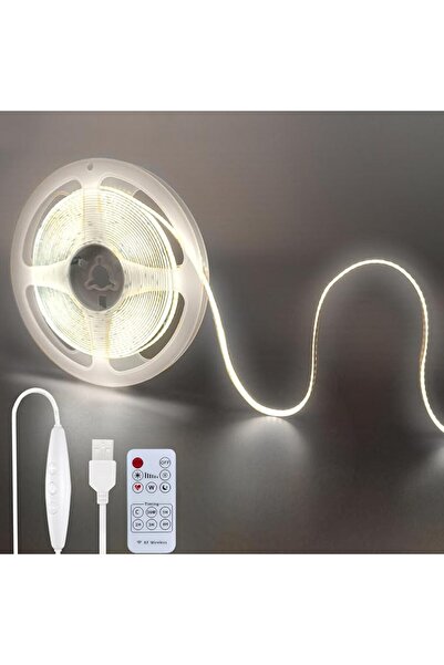 GENERAL 5V USB COB LED Strip Lights with Remote Dimmable Switch,6.56FT/2M,Coo...