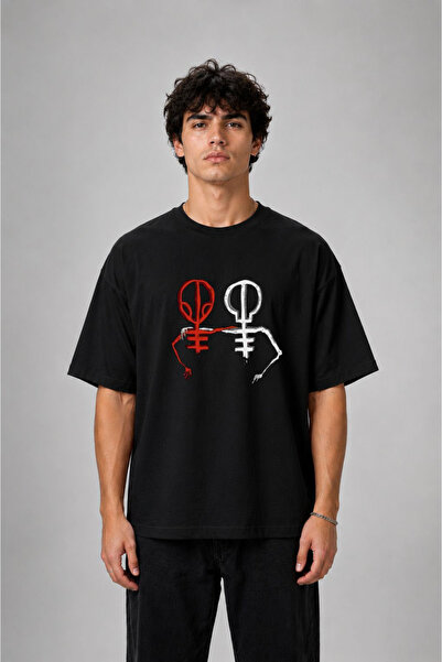 cesita Μπλουζάκι Twenty One Pilots με στάμπα, βαμβακερό, μαύρο, oversized