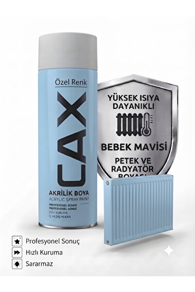 caxcolors CAX Isıya Dayanıklı Petek ve Radyatör Akrilik Sprey Boya 400ml - Hı...