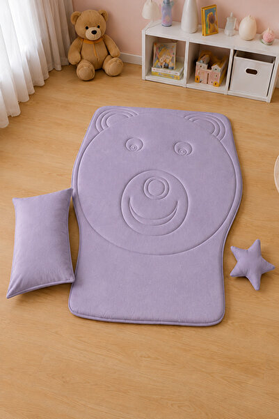 Miyu Teddy Nest Ayıcık Oyun Matı Seti 145x120 cm – %100 Pamuk Kumaş – Silikon...