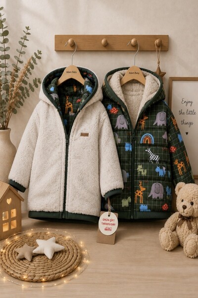 DeKuBaby Special Series Cute Animal Figures, Double-Sided Fur, Hooded Winter ...