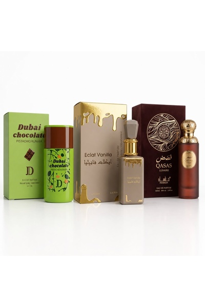 MANASIK Set 3 Parfumuri Arabesti Orientale 3x100 ml – Dubai Chocolate, Eclat ...