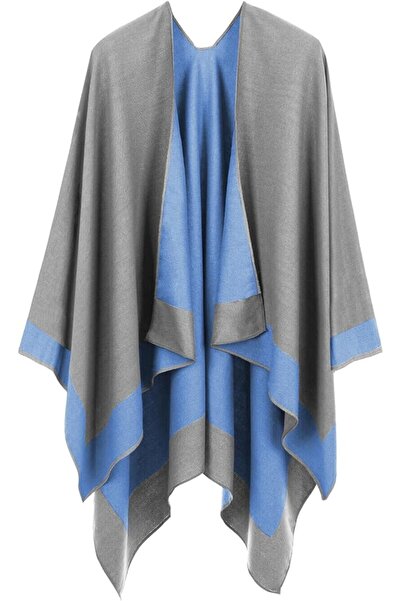 KASTWAVE Women's Shawl Wraps Open Front Poncho Cape Oversized Sweaters Casual...