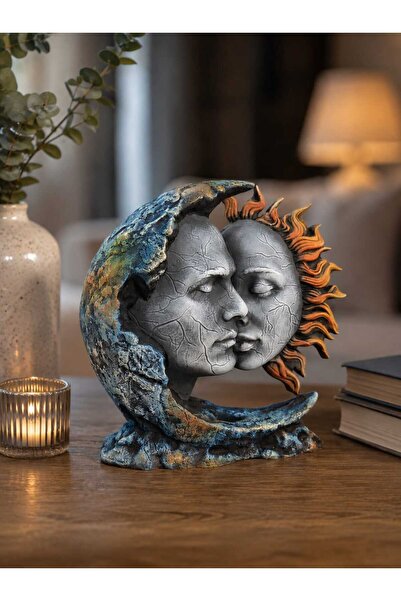Gardenya Ay & Güneş Aşkı Çİft Biblo ( Polyester 26 x 25 cm )
