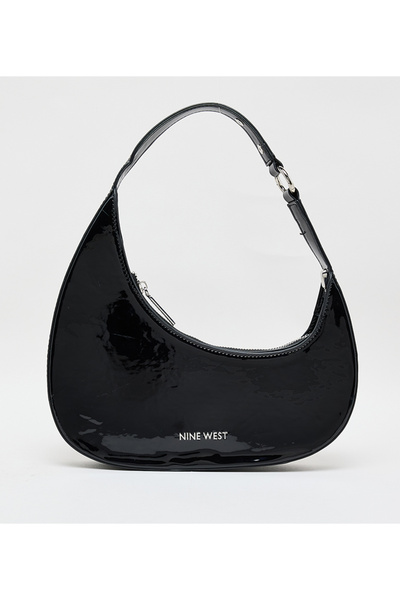 Nine West حقيبة كتف نسائية سوداء سادة