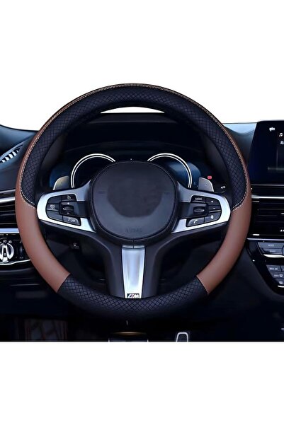 JOYZZZ Car Steering Wheel Cover, 38cm Comfortable Non-Slip Vehicle Steering W...