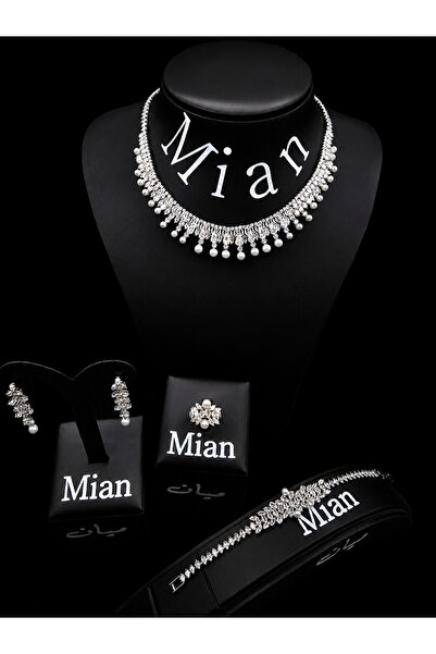 mian Luxury Zircon Pearl Set