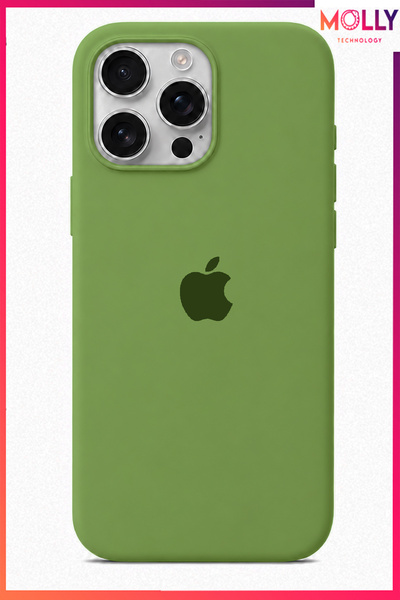 Molly iPhone 15 PRO İçin Fıstık Yeşili Lansman Soft İçi Kadife Silikon Kılıf