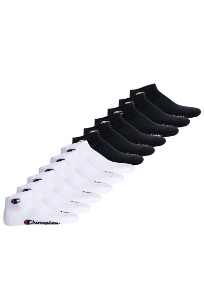 Champion Unisex Socken, 12er Pack - Quarter Socken, Basic, Logo