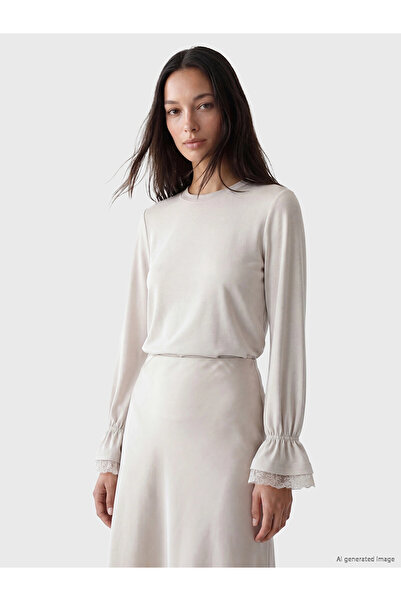 LC Waikiki Lcw Everyday Gray Soft Touch Women's Sweatshirt Tunic