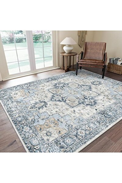 EOGILY Ultra-Thin Washble Rug, Stain Resistant Anti Slip Backing Rugs for Liv...